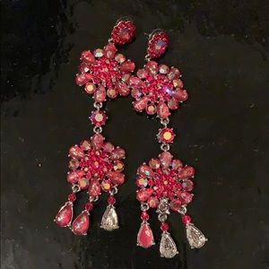 Stunning Red Pageant Earrings